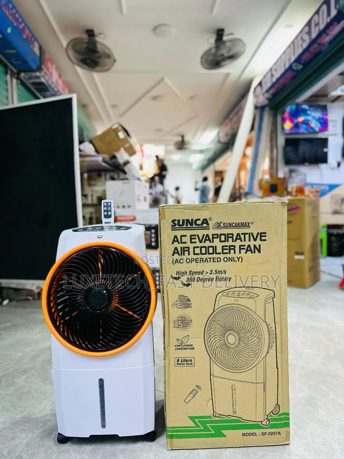Sunca Sf-3257a Ac Evaporative Air Cooler Fan 8-Liter