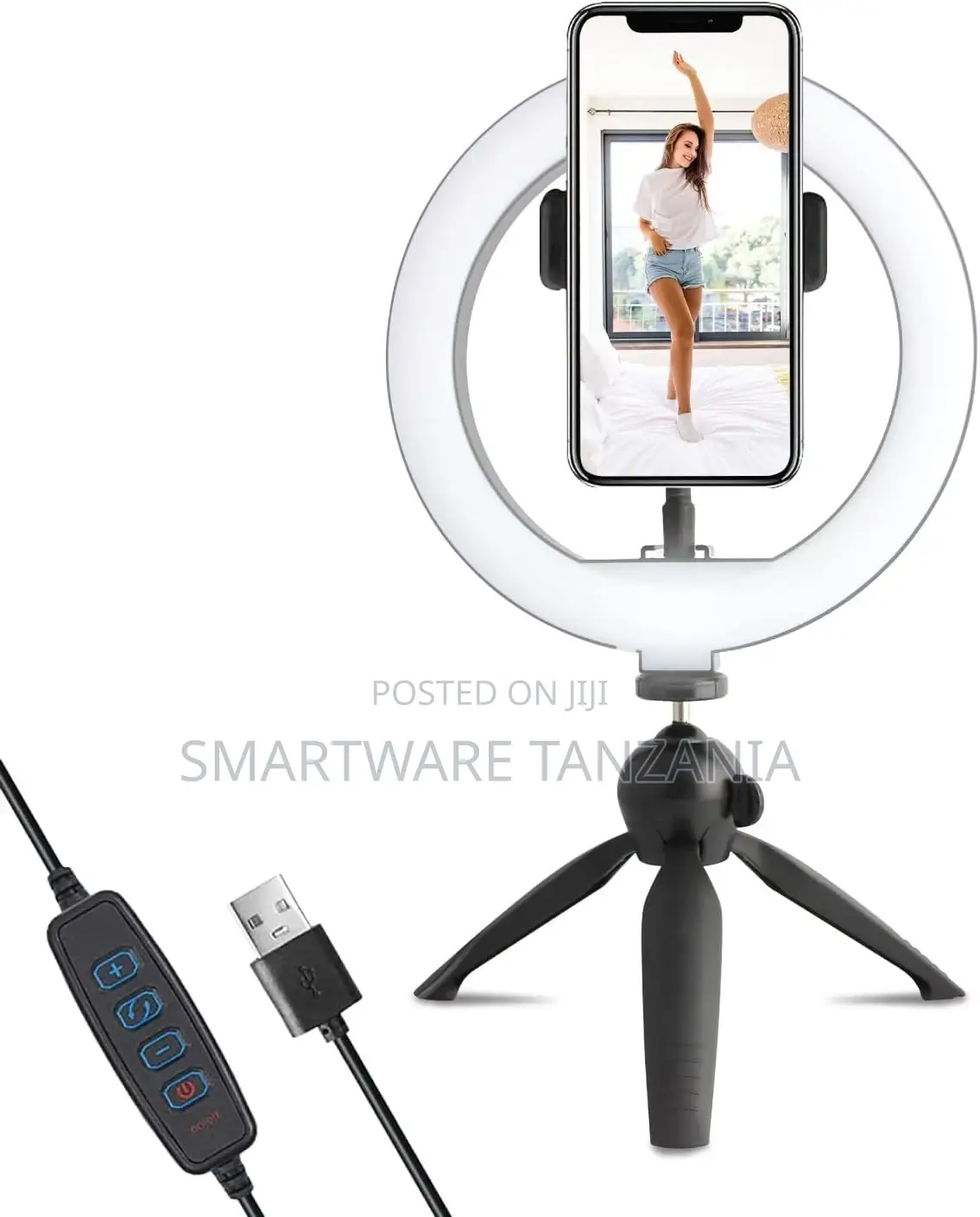 8" Selfie Ring Light With Phone Stand, Desktop Tripod