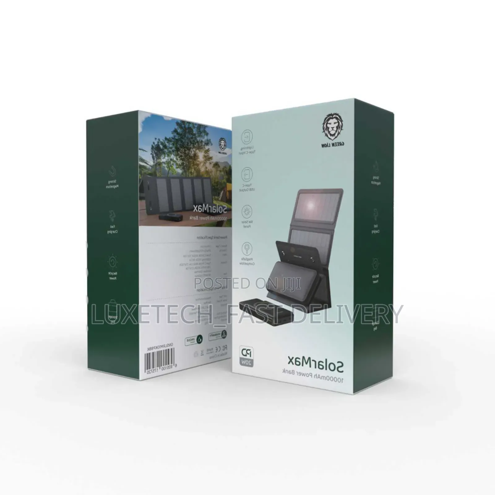 Green Lion 10000mah Power Bank With a Solar Panel