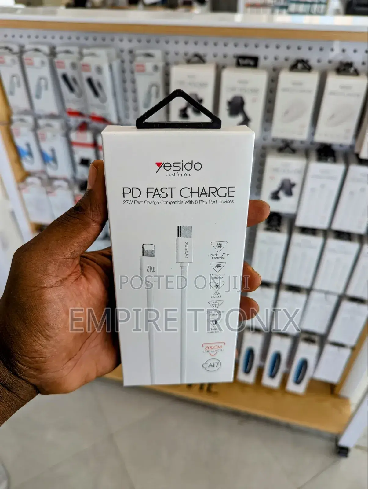Yesido Ca171 2m 27w Type-C to Lightning Fast Charging Cable