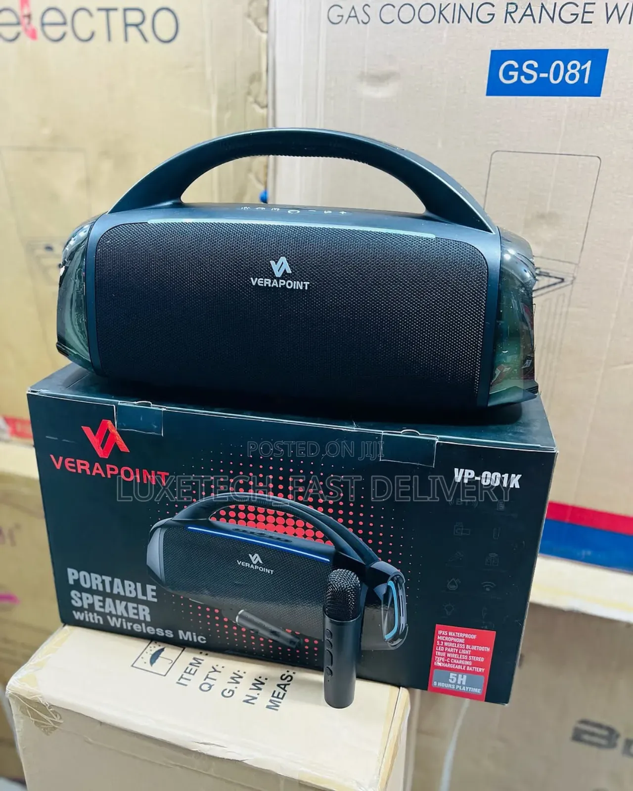 Verapoint Vp- Portable Bluetooth Speaker 1 Wireless Mic