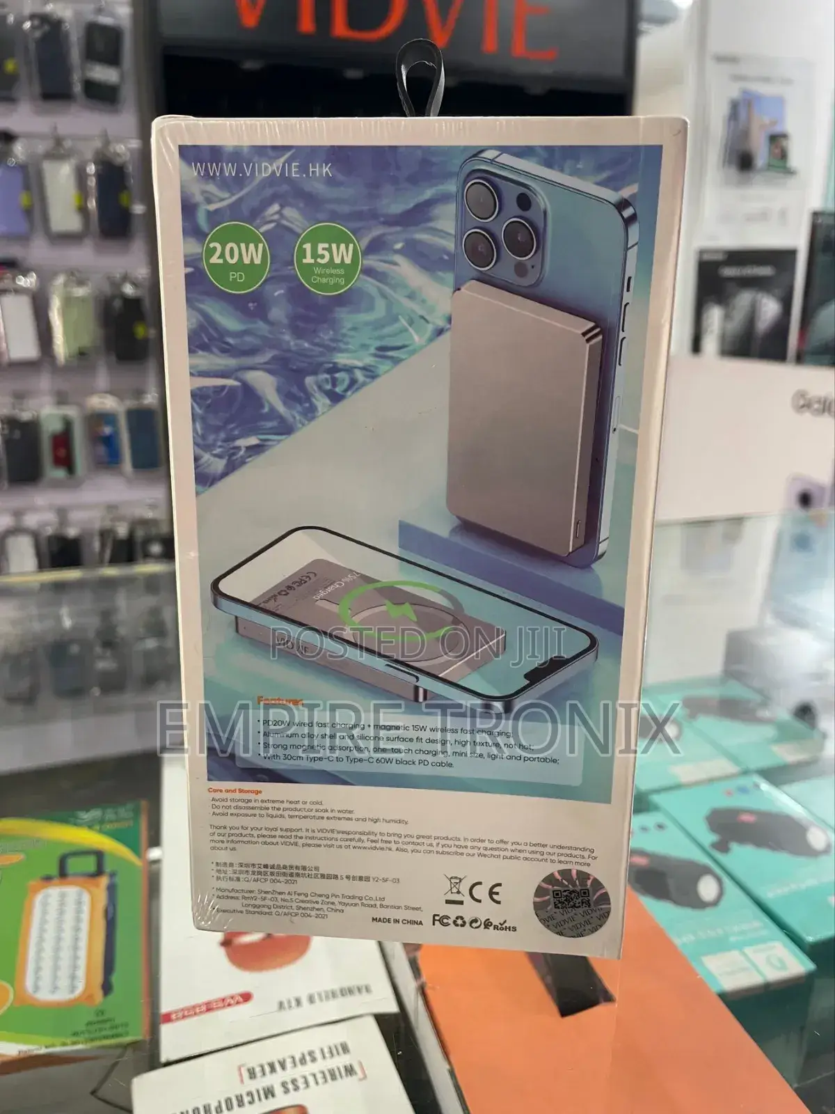 Vidvie Magnetic Wireless Powerbank Pb789