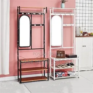 Classic Clothes Rack With Mirror