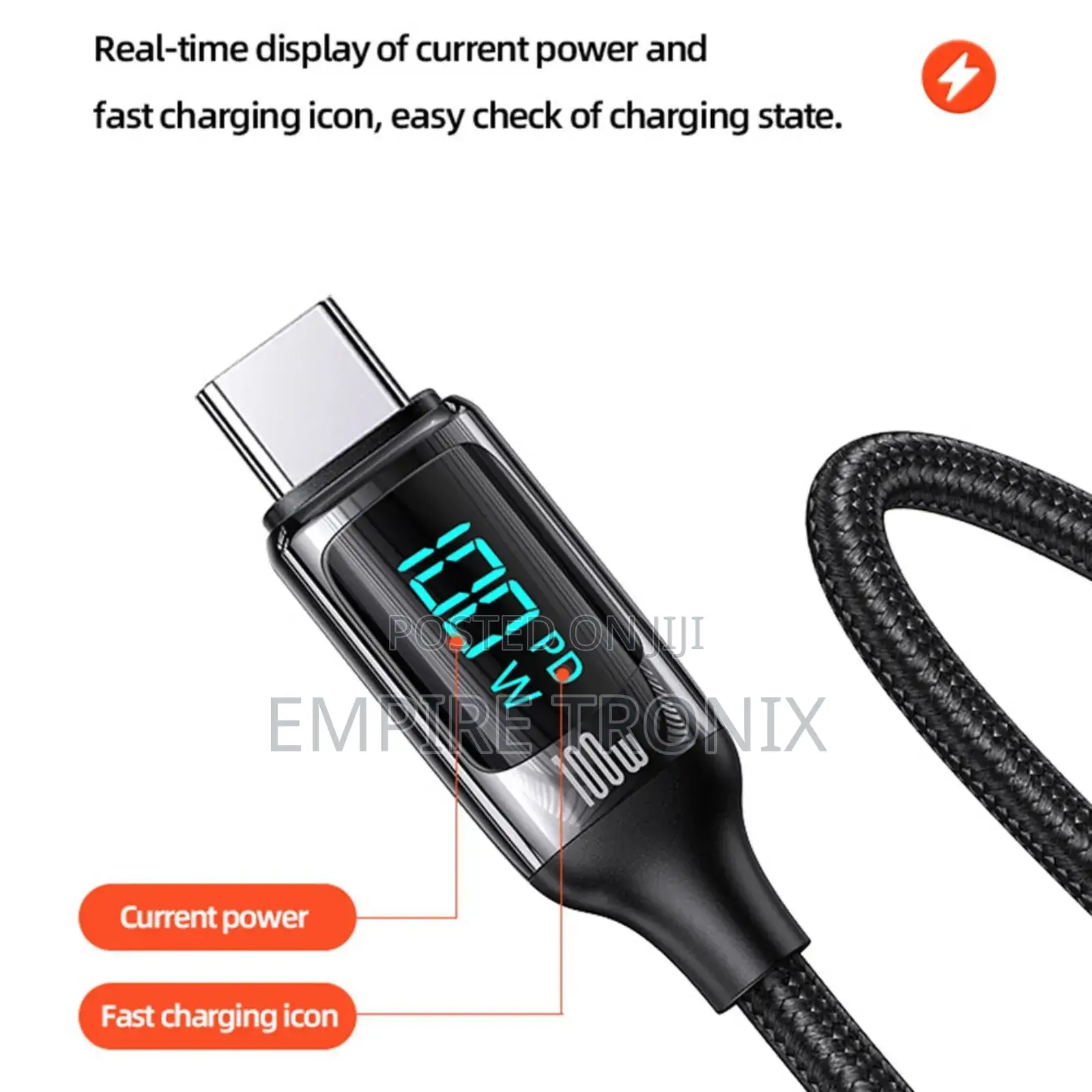 Usams Us-Sj558 U78 2m Pd100w Type-C Fast Charger