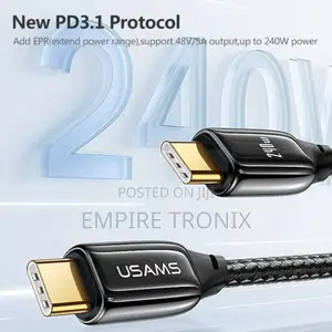 Usams Sj581 2m Type-C to C 240w Pd3.1 Charging Data Cable