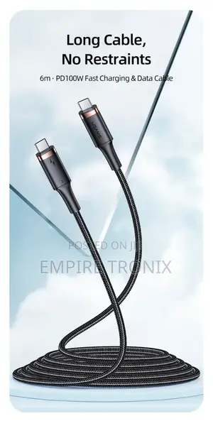 Usams Sj570 Type-C Pd 100w Fast Charging Data Cable 6m
