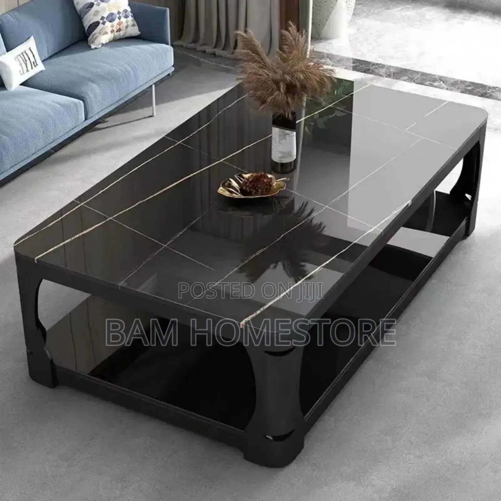 Classic Tempered Marble Glass Table