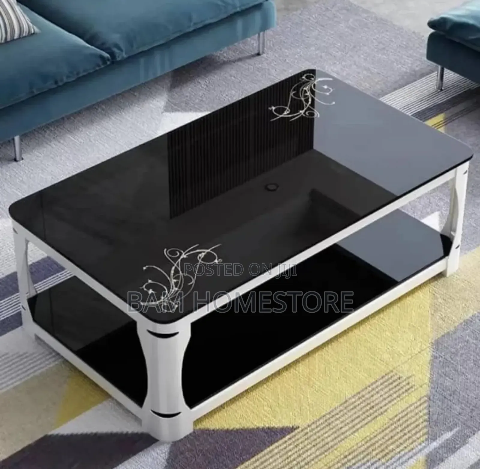 Classic Tempered Marble Glass Table