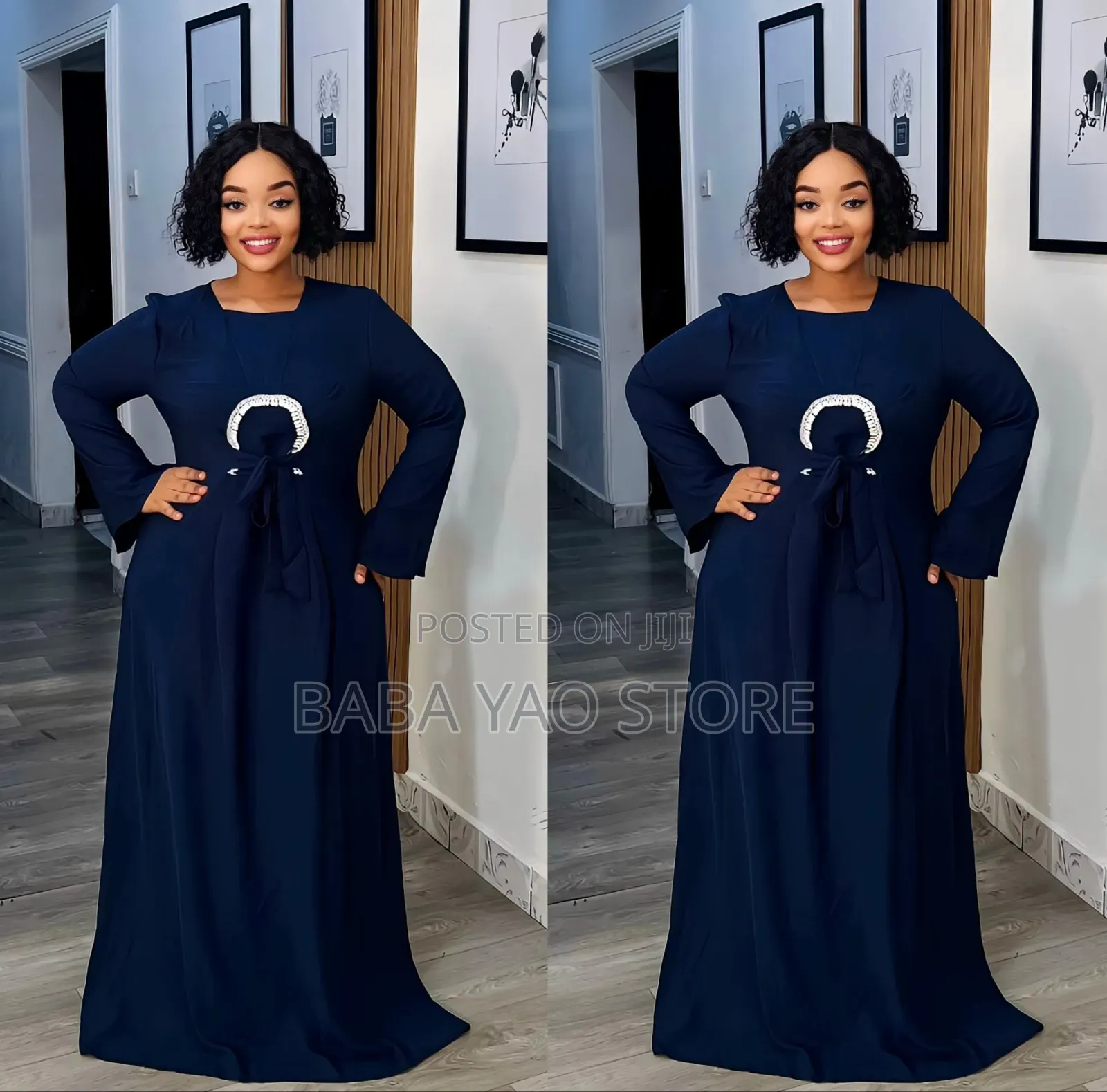 Women's Clothes African Style High-Waistslim Big Swing Dress