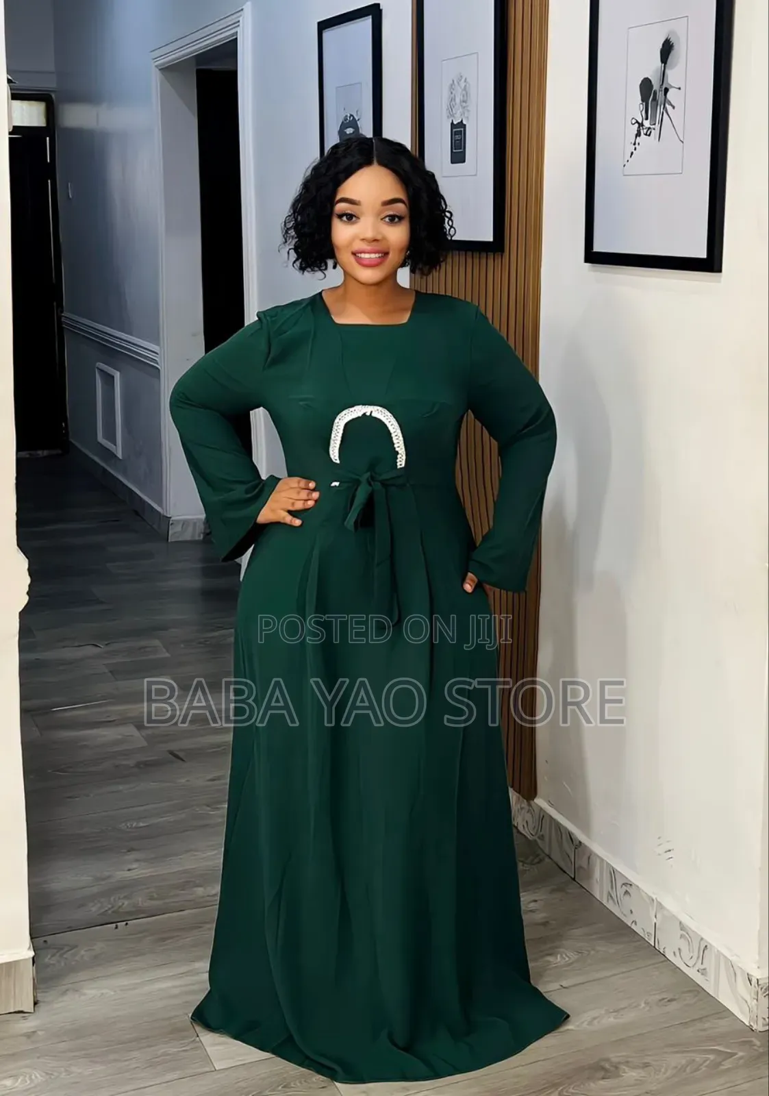 Women's Clothes African Style High-Waistslim Big Swing Dress