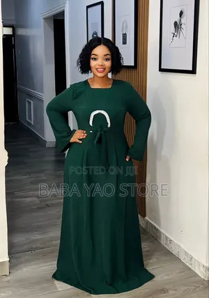 Women's Clothes African Style High-Waistslim Big Swing Dress