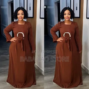 Women's Clothes African Style High-Waistslim Big Swing Dress
