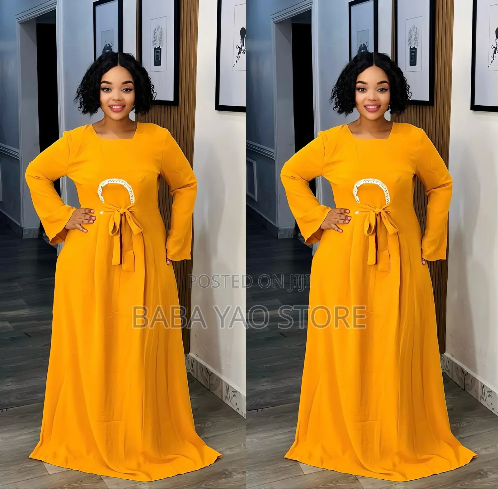 Women's Clothes African Style High-Waistslim Big Swing Dress
