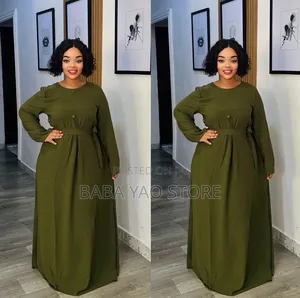 Women's Clothes Afrcan Style High-Waist Slim Big Swing Dress