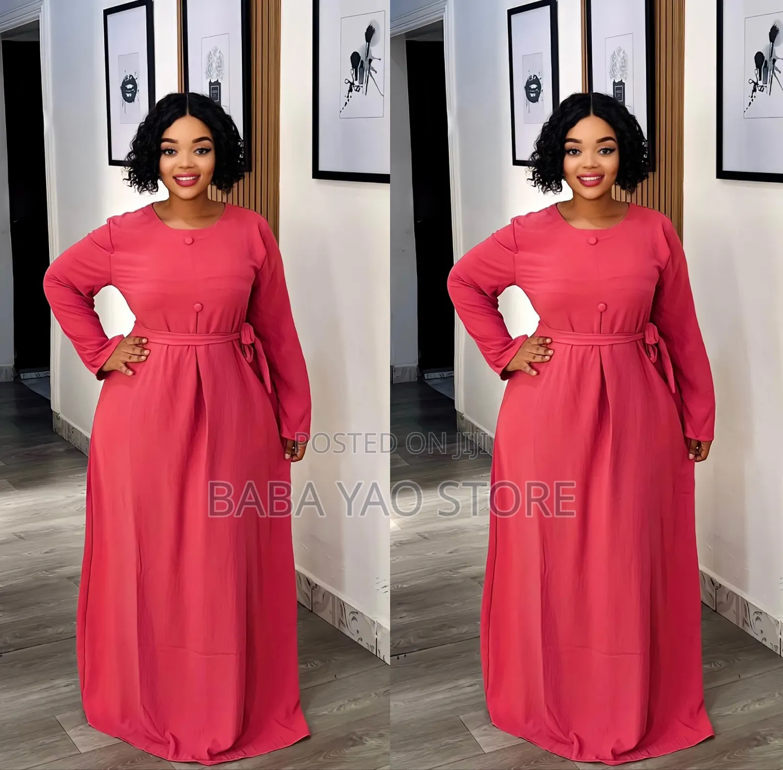 Women's Clothes Afrcan Style High-Waist Slim Big Swing Dress
