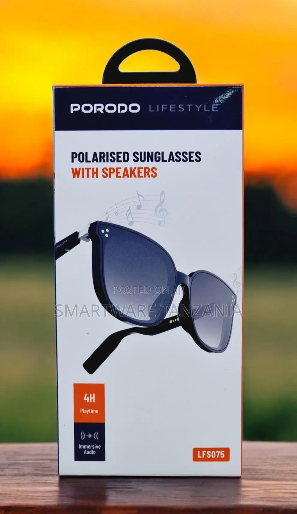Porodo Polarized Sunglasses With Speaker, 160 H Standby