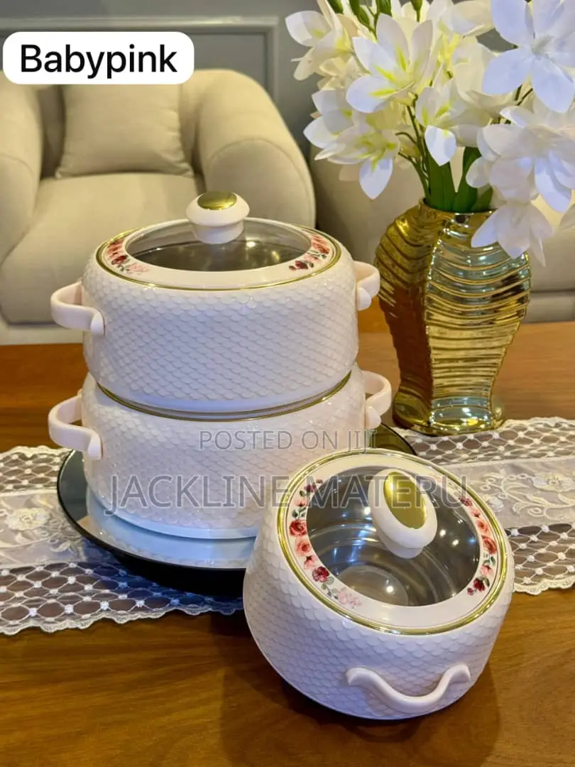 Hotpot 3pcs Mfuniko Kioo Made in India