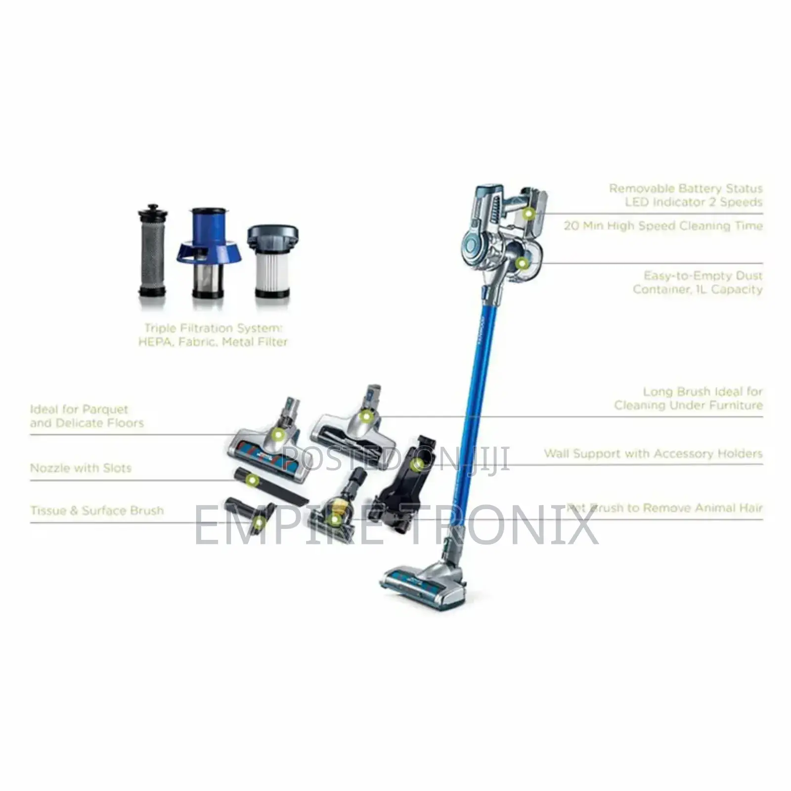 Kenwood Cordless Vacuum Cleaner 2-in-1 Svd20.000bl