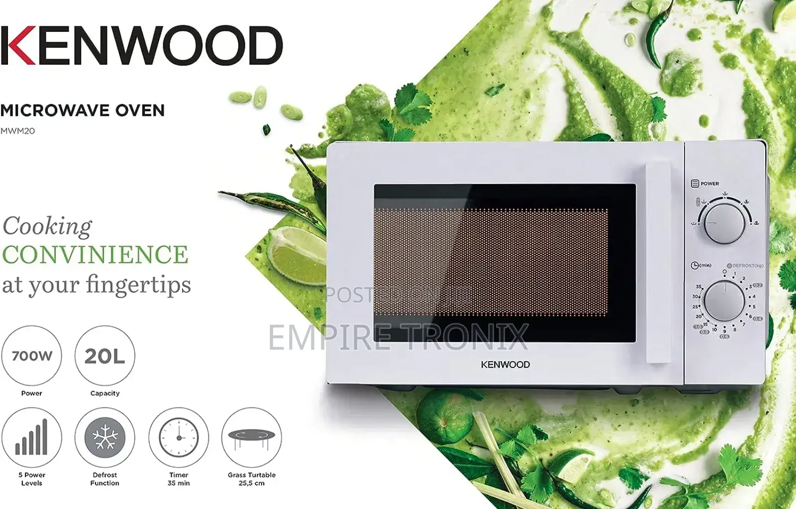 Kenwood 20l Microwave Oven 700w Mwm20.000wh