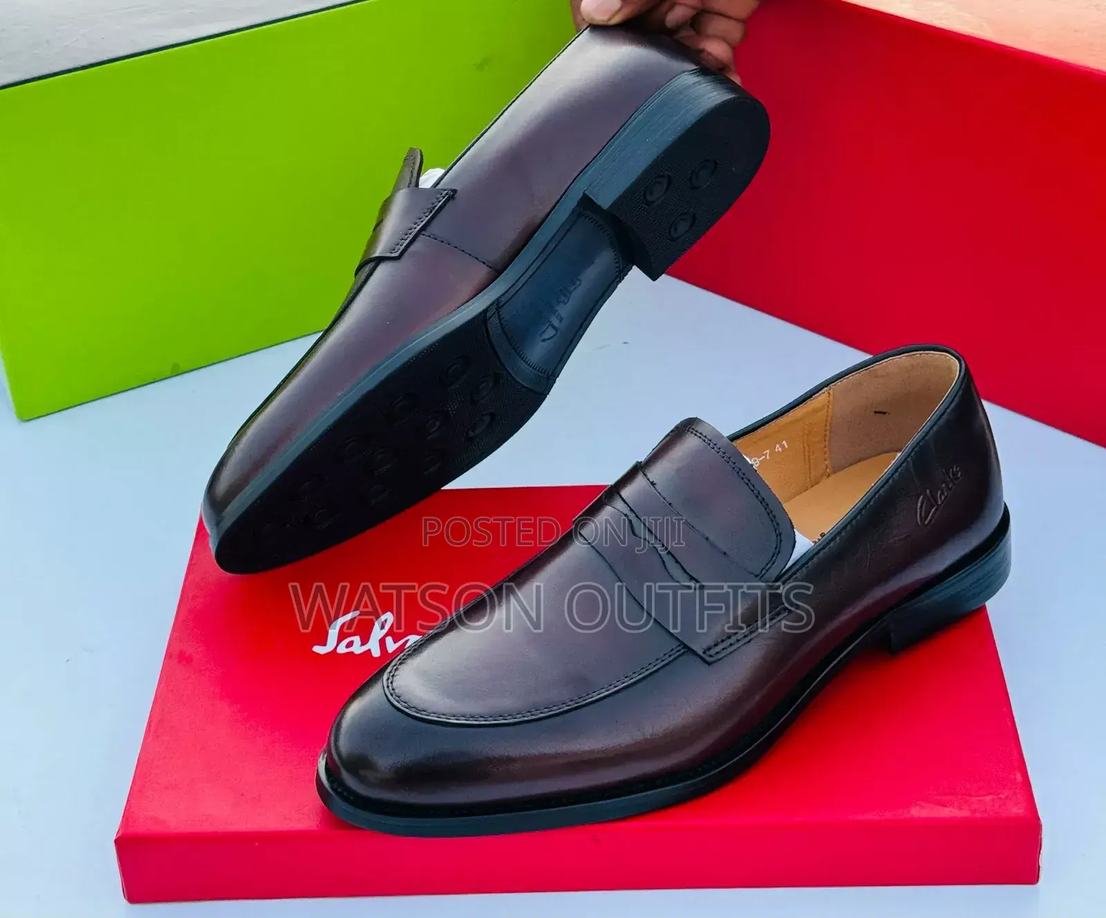 Clarks Coffee Black Za Ngozi