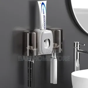 Simple Toothpaste Dispenser+Toothbrush Holder