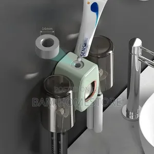 Simple Toothpaste Dispenser+Toothbrush Holder