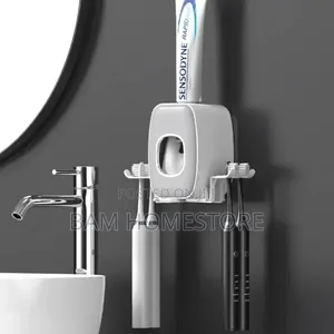 Simple Toothpaste Dispenser+Toothbrush Holder