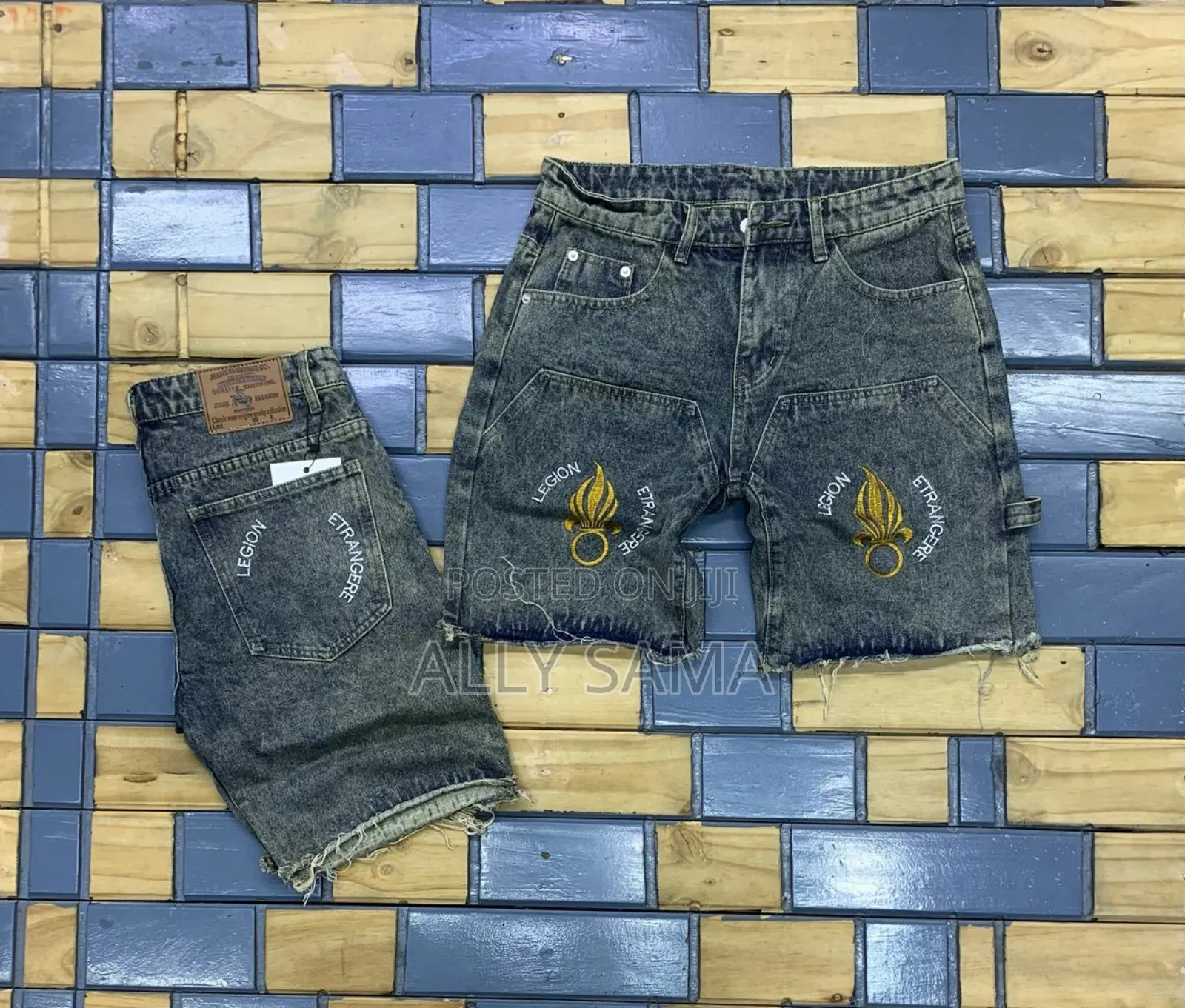 Mens Short Jeans Green