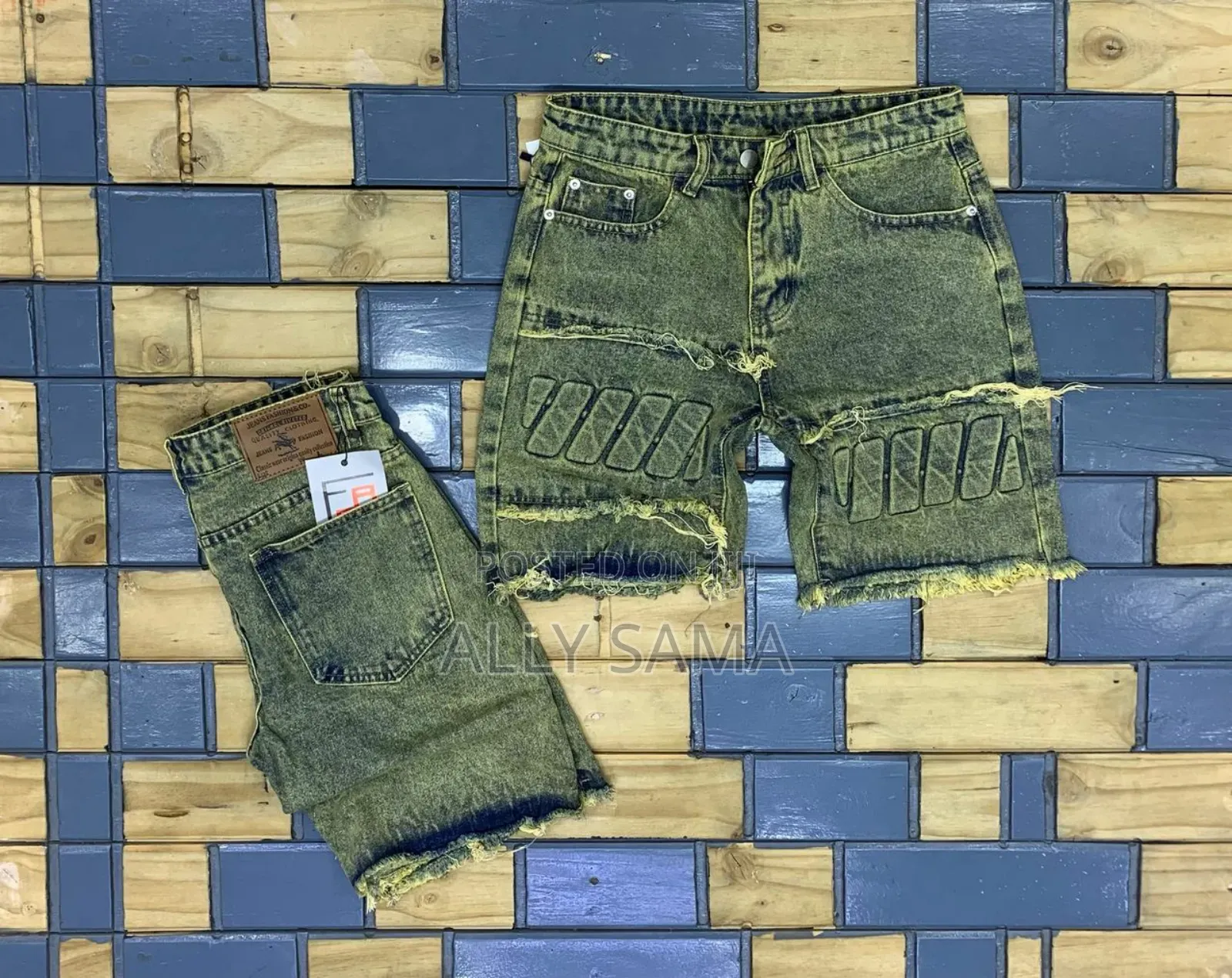 Mens Short Jeans Green