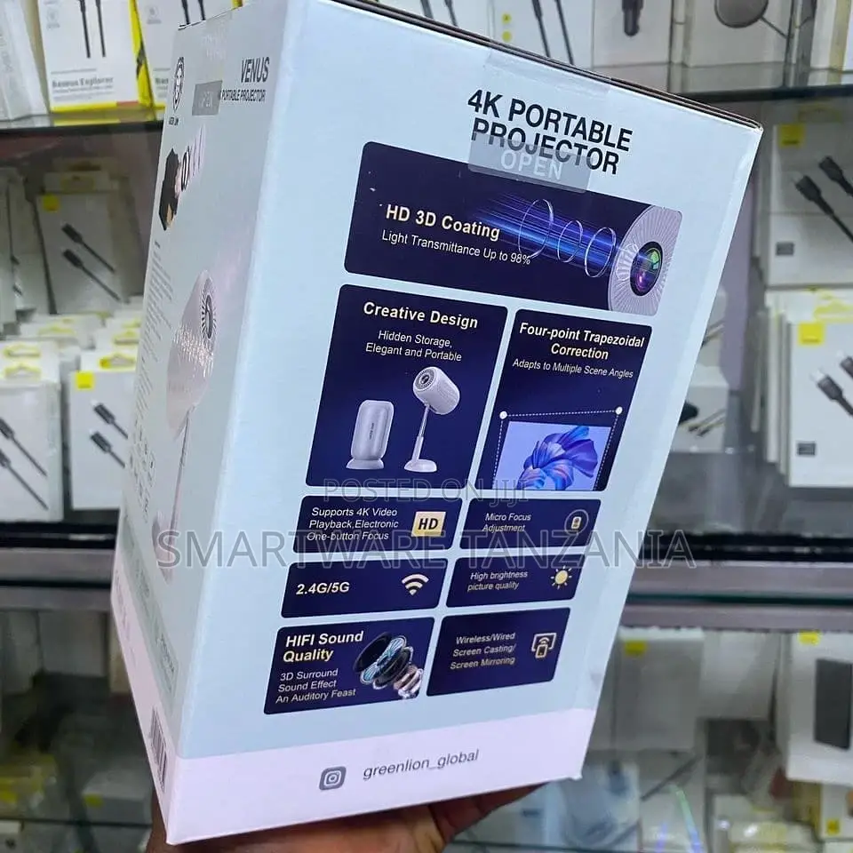 Smart Projector Lift Projector 2.4g 5g Wifi Home Theater