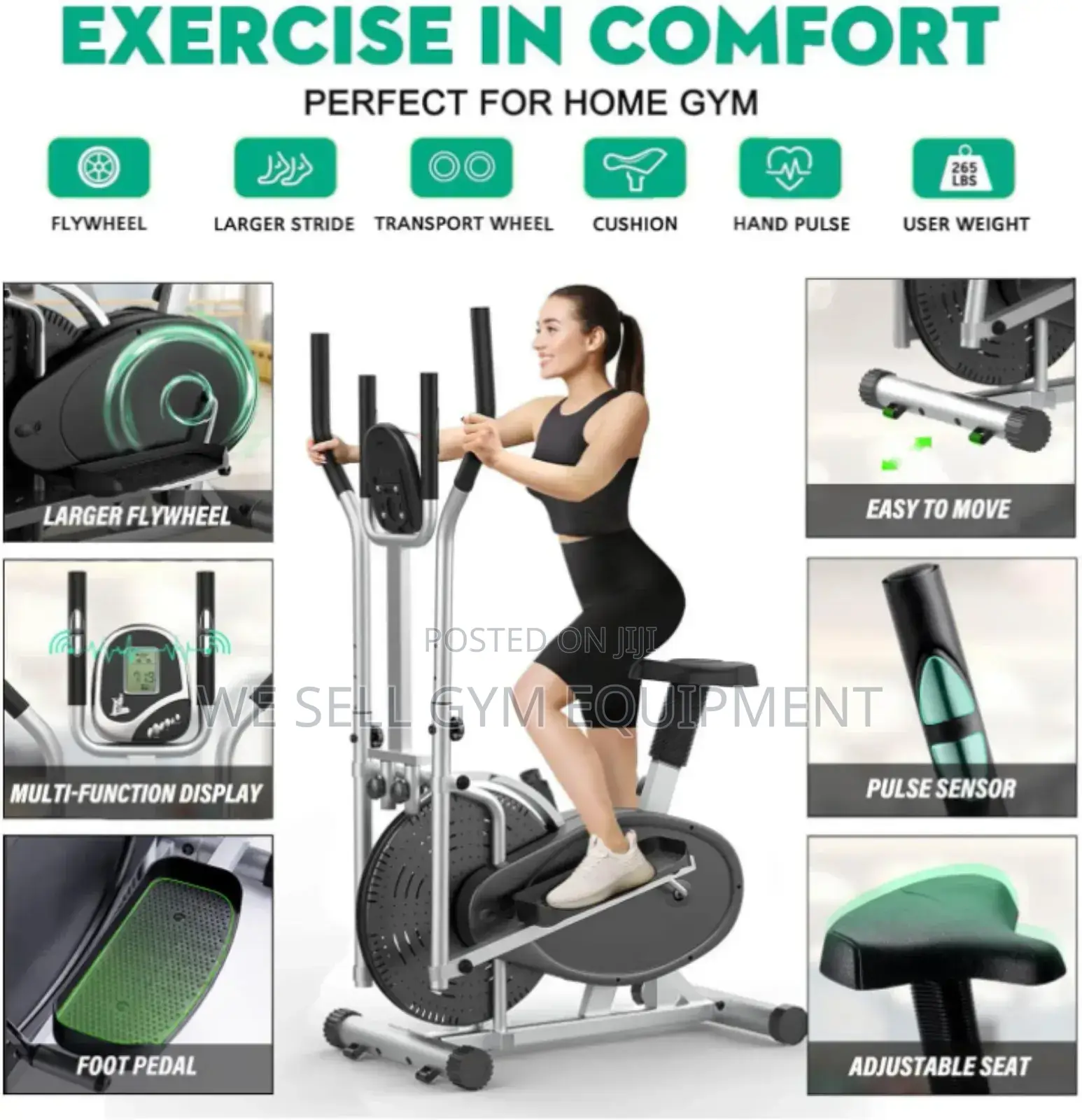 Cross Trainer With Mini Stepper