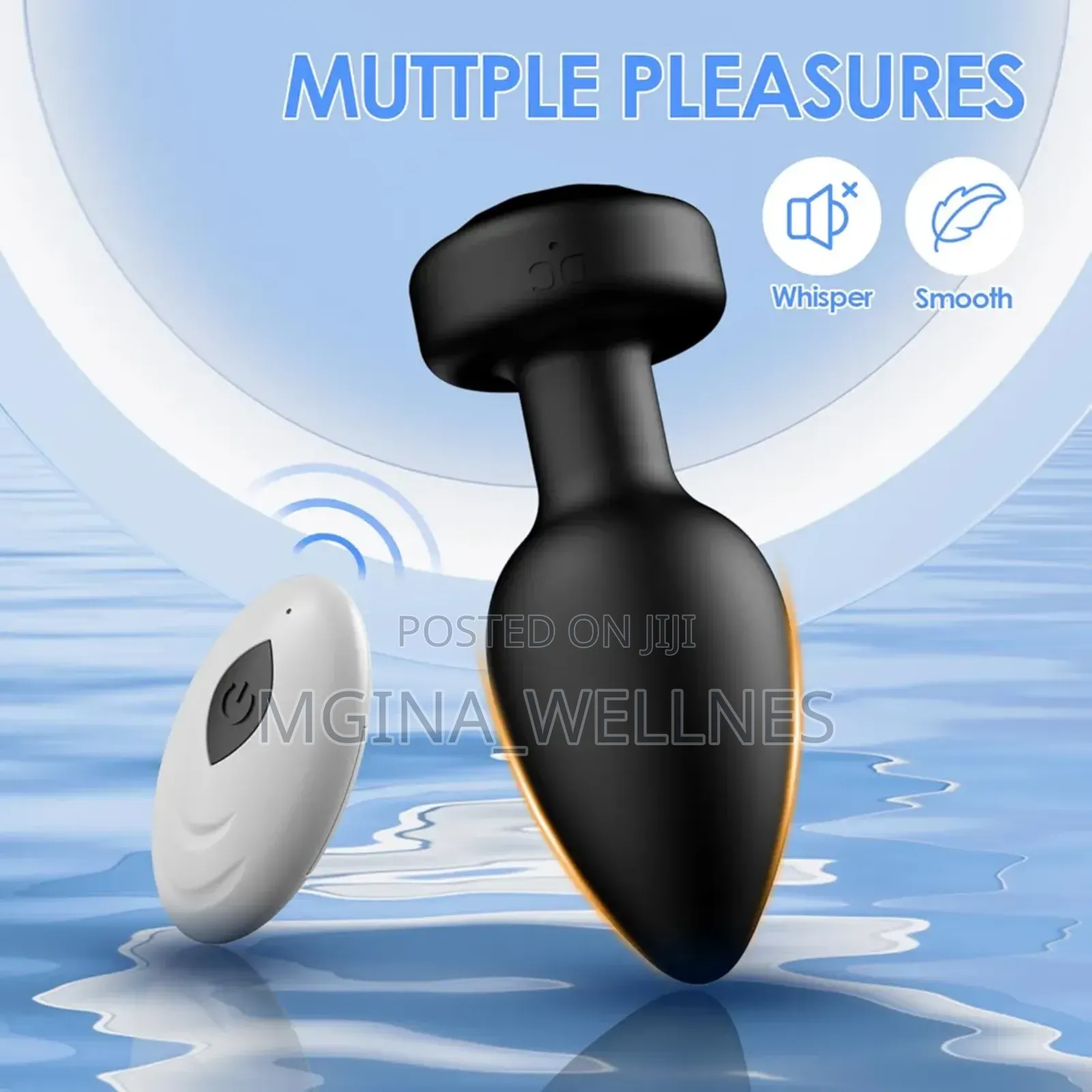 Remote Control Silicone Anal/Butty Plug (10modes Vibration)