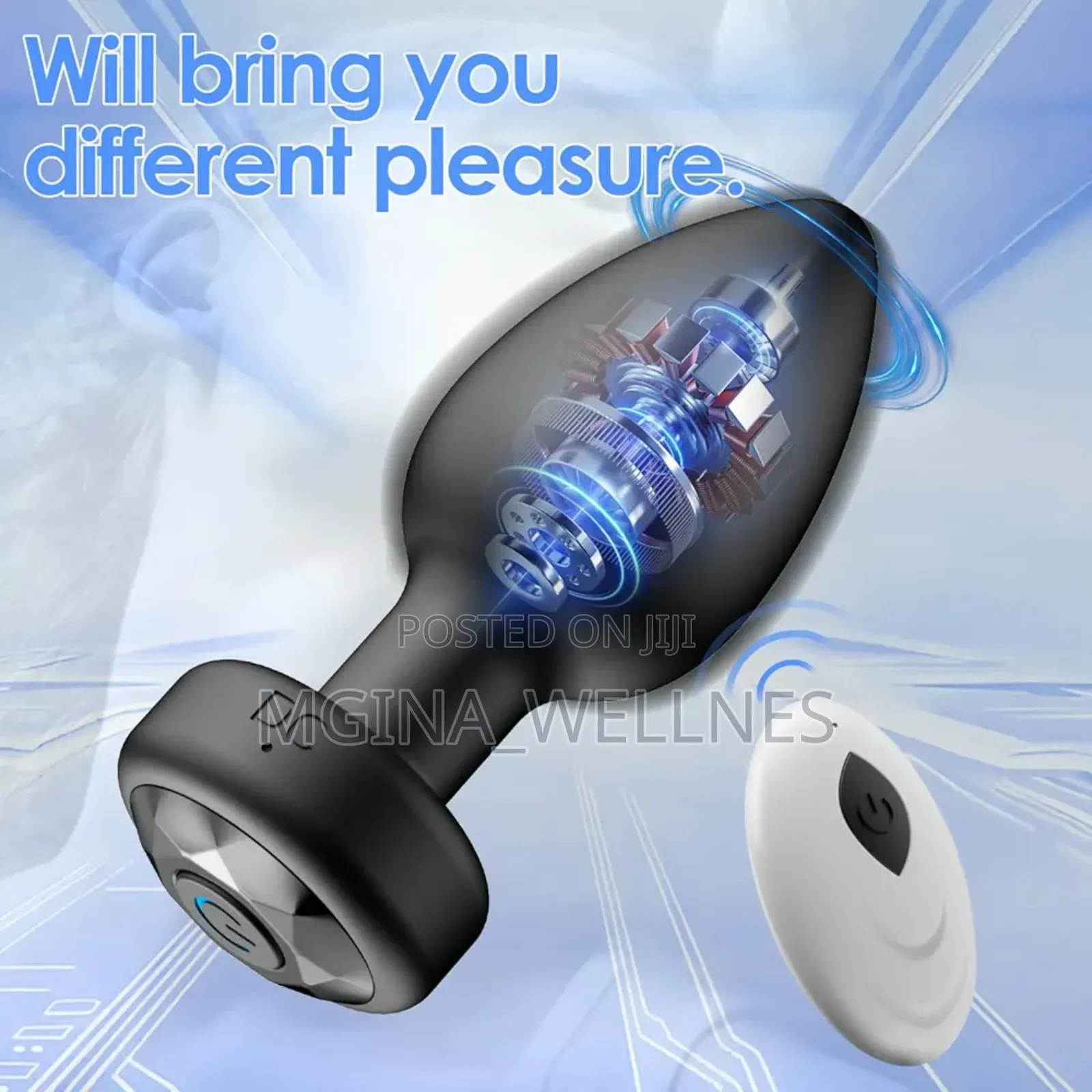 Remote Control Silicone Anal/Butty Plug (10modes Vibration)