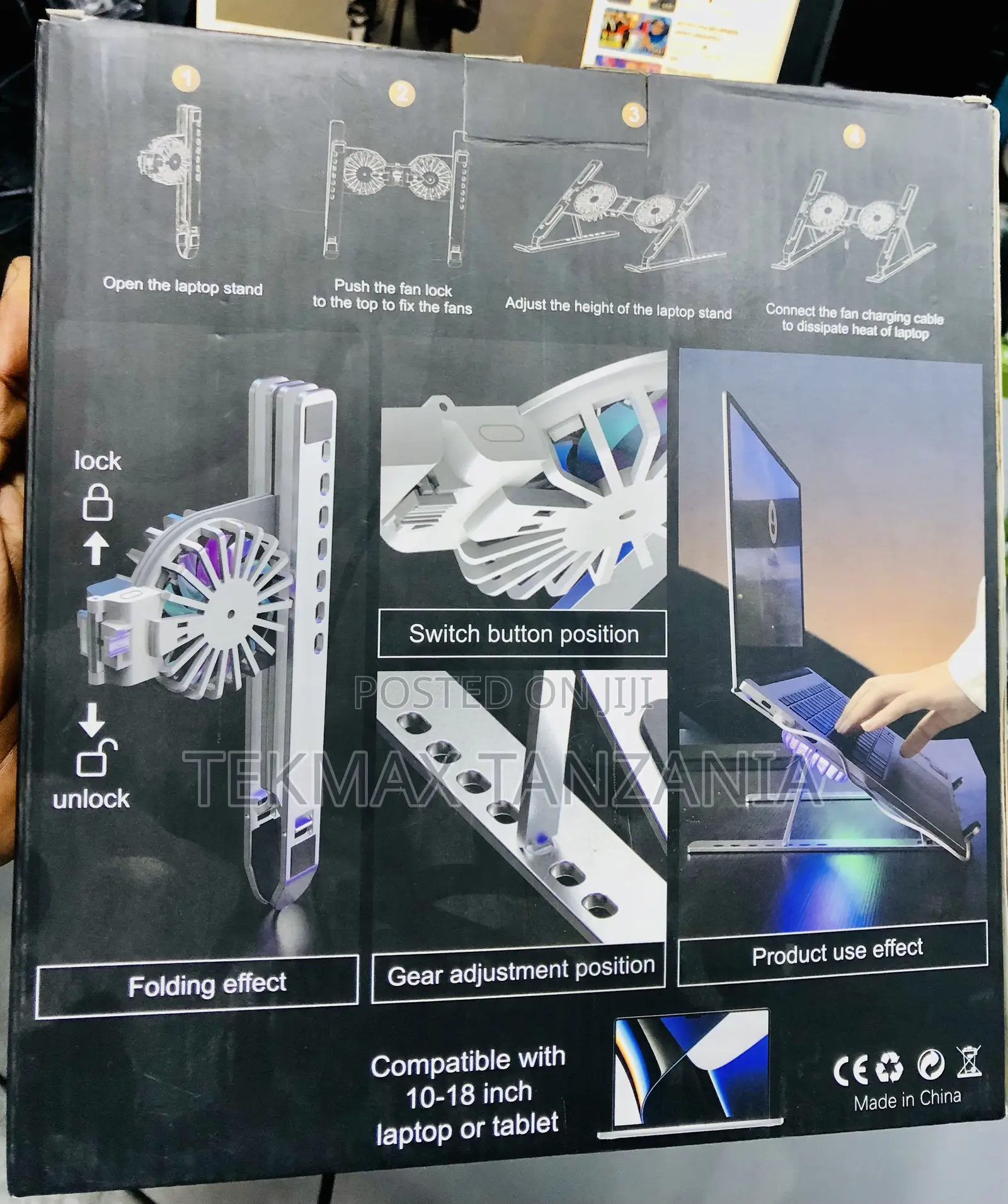 Foldable Laptop Stand With Fan