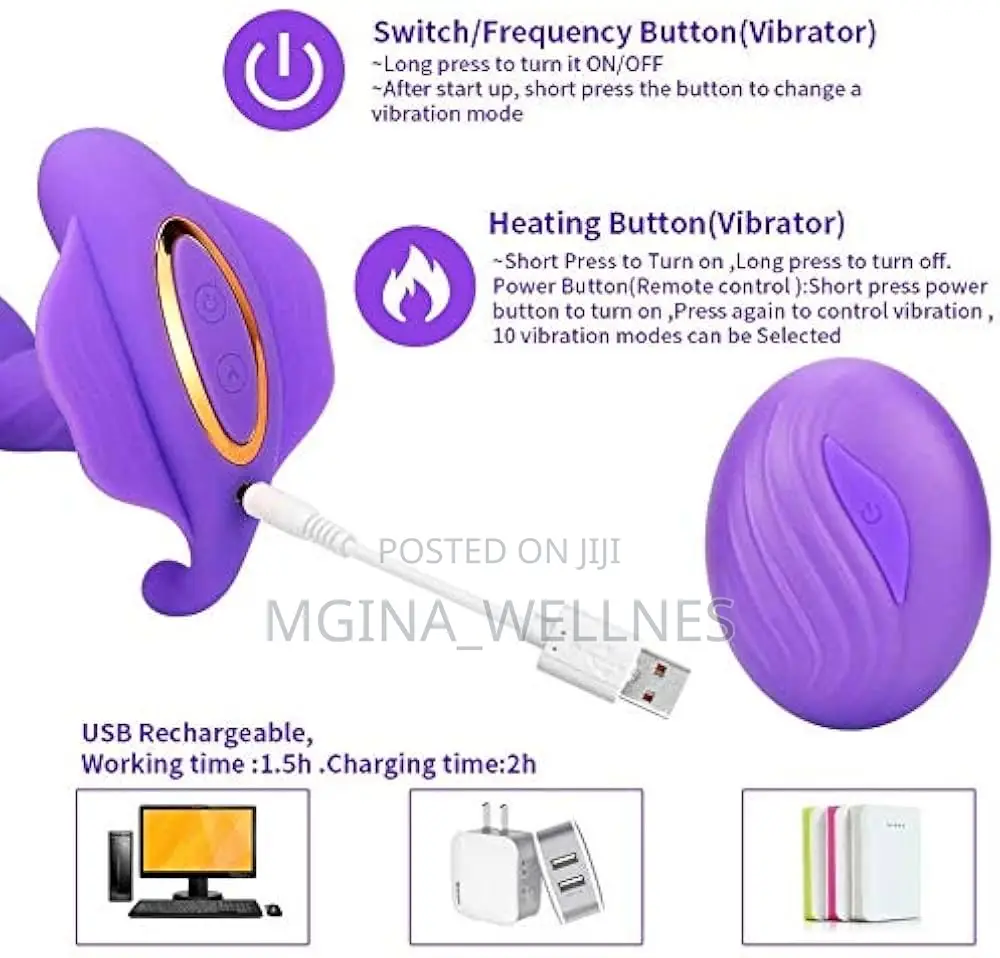 Wearable G-Spot Clit Vibrator With Heating Remote Control,