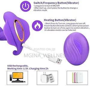 Wearable G-Spot Clit Vibrator With Heating Remote Control,
