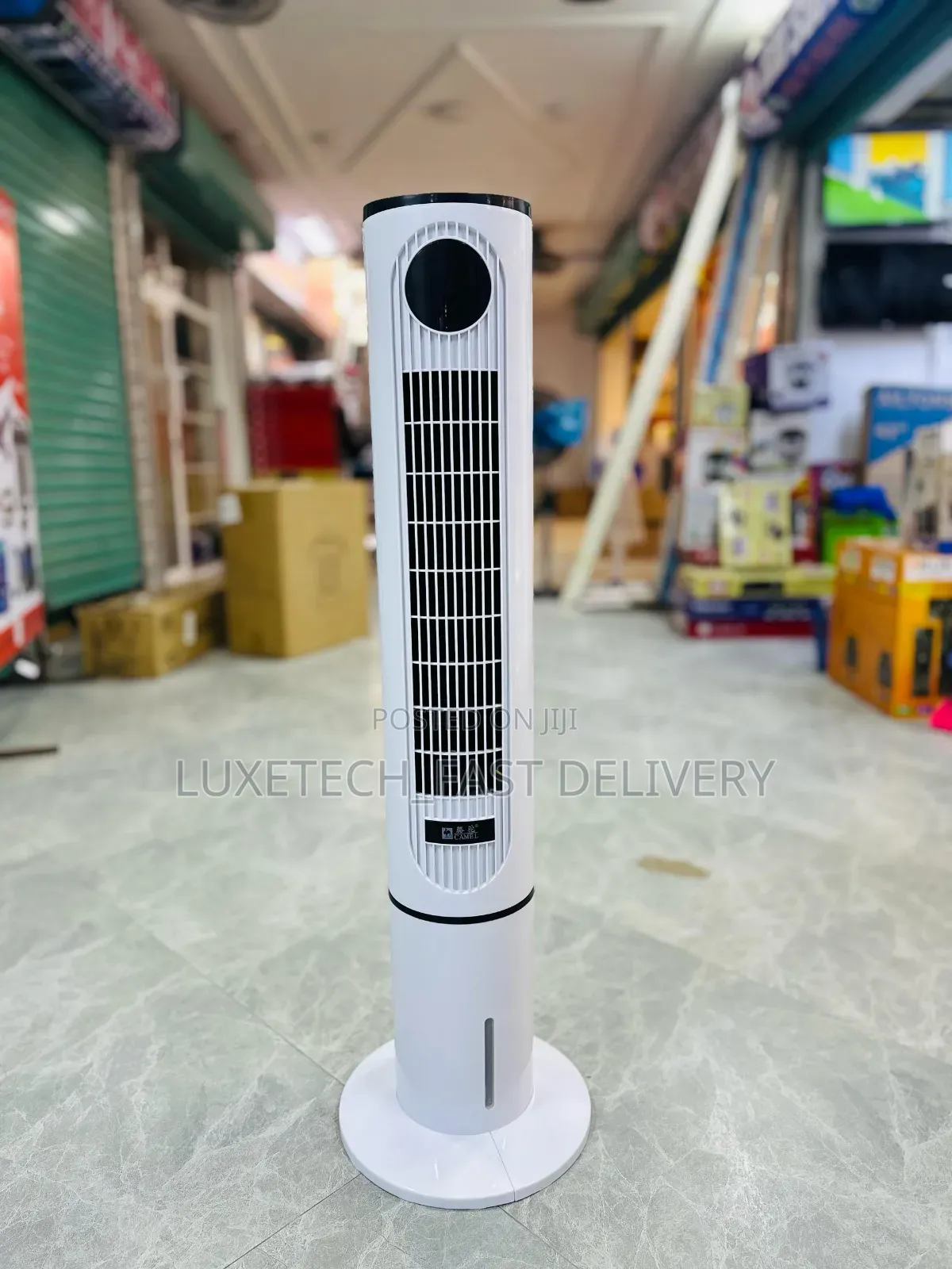 Denpoo Tower Fan as Air Cooler, Humidifier, and Purifier