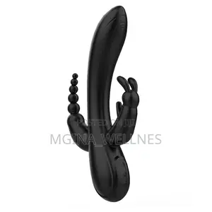 3 in 1 Dildo Rabbit Vibrator Anal Clit Massage G Spot Toys