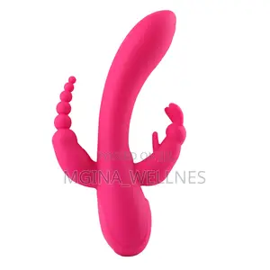 3 in 1 Dildo Rabbit Vibrator Anal Clit Massage G Spot Toys