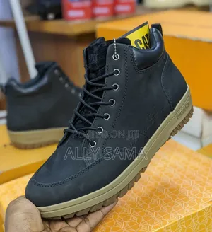 Mens Boots Catercaterpillar Material Leather