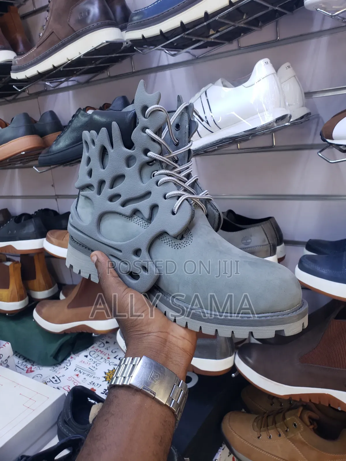 Men's Fire Timberland Boots Gray