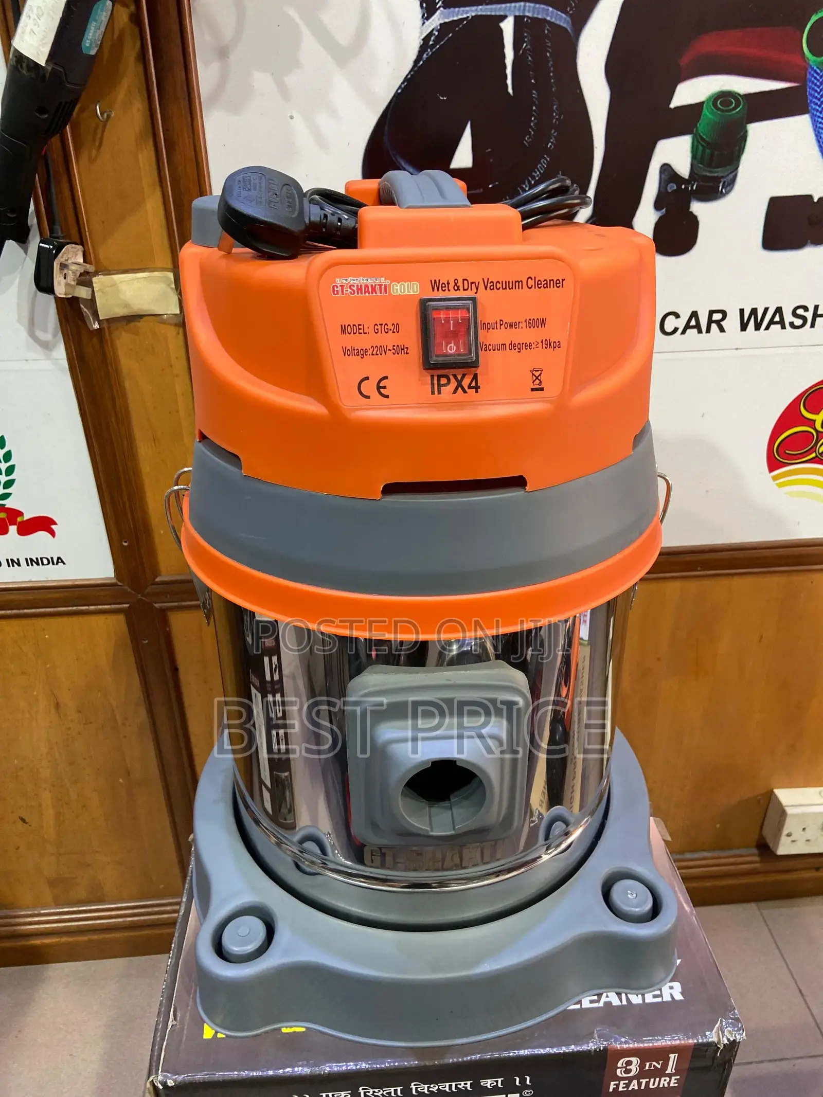 Gt-Shakti Wet Dry Vacuum Cleaner 20l 1600w