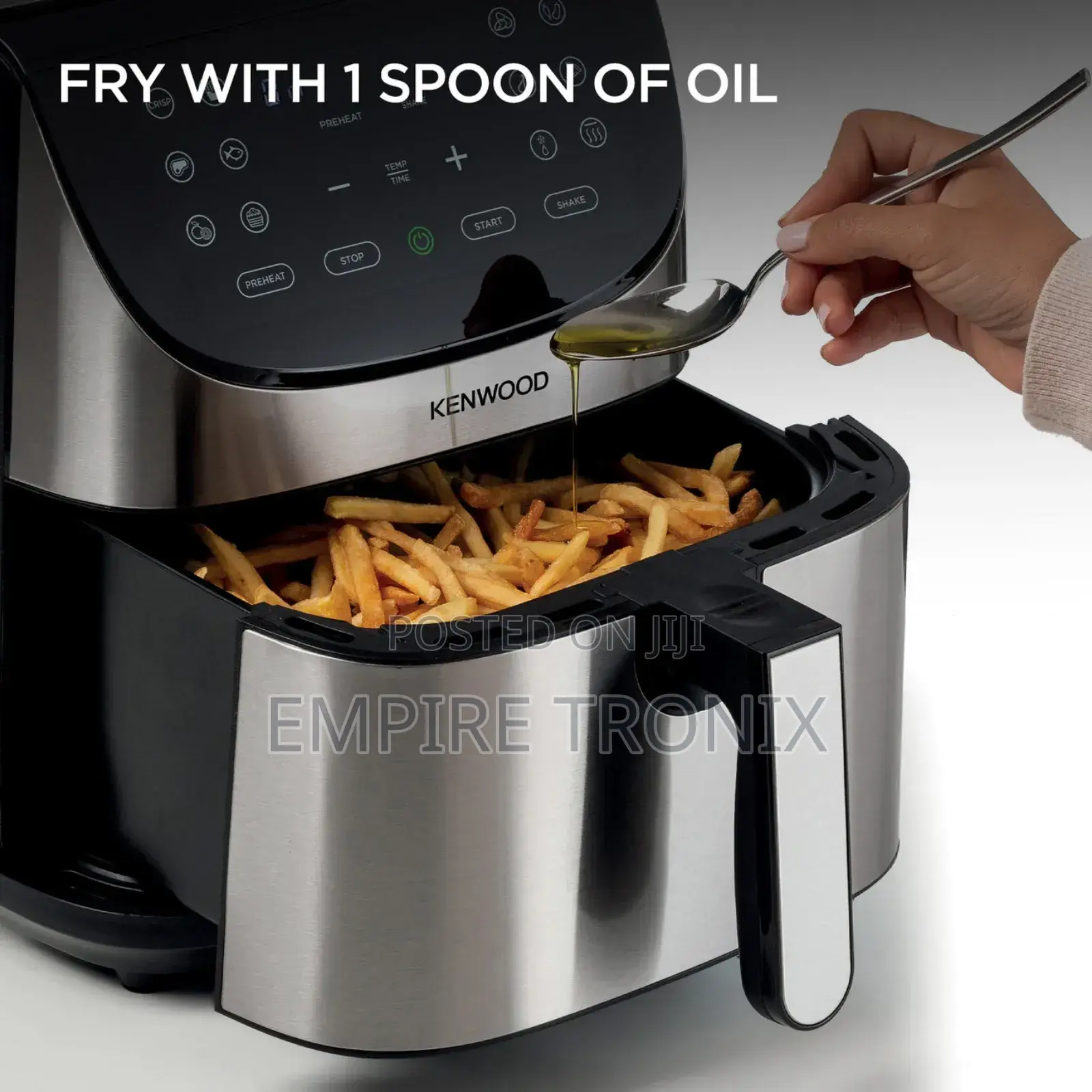 Kenwood - Air Fryer Khealthy Fry 7l S/Steel - Hfm80.000ss