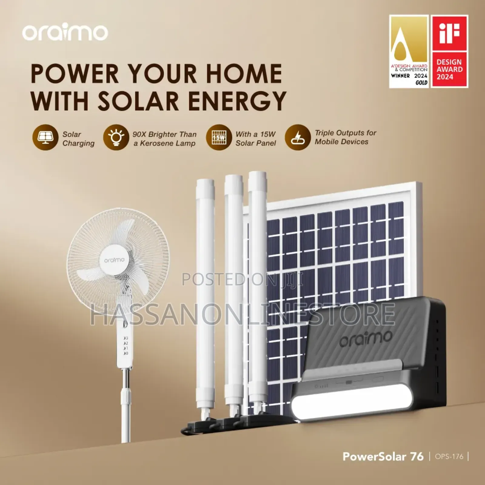 Oraimo Powersolar 76 15w Solar Home Power System
