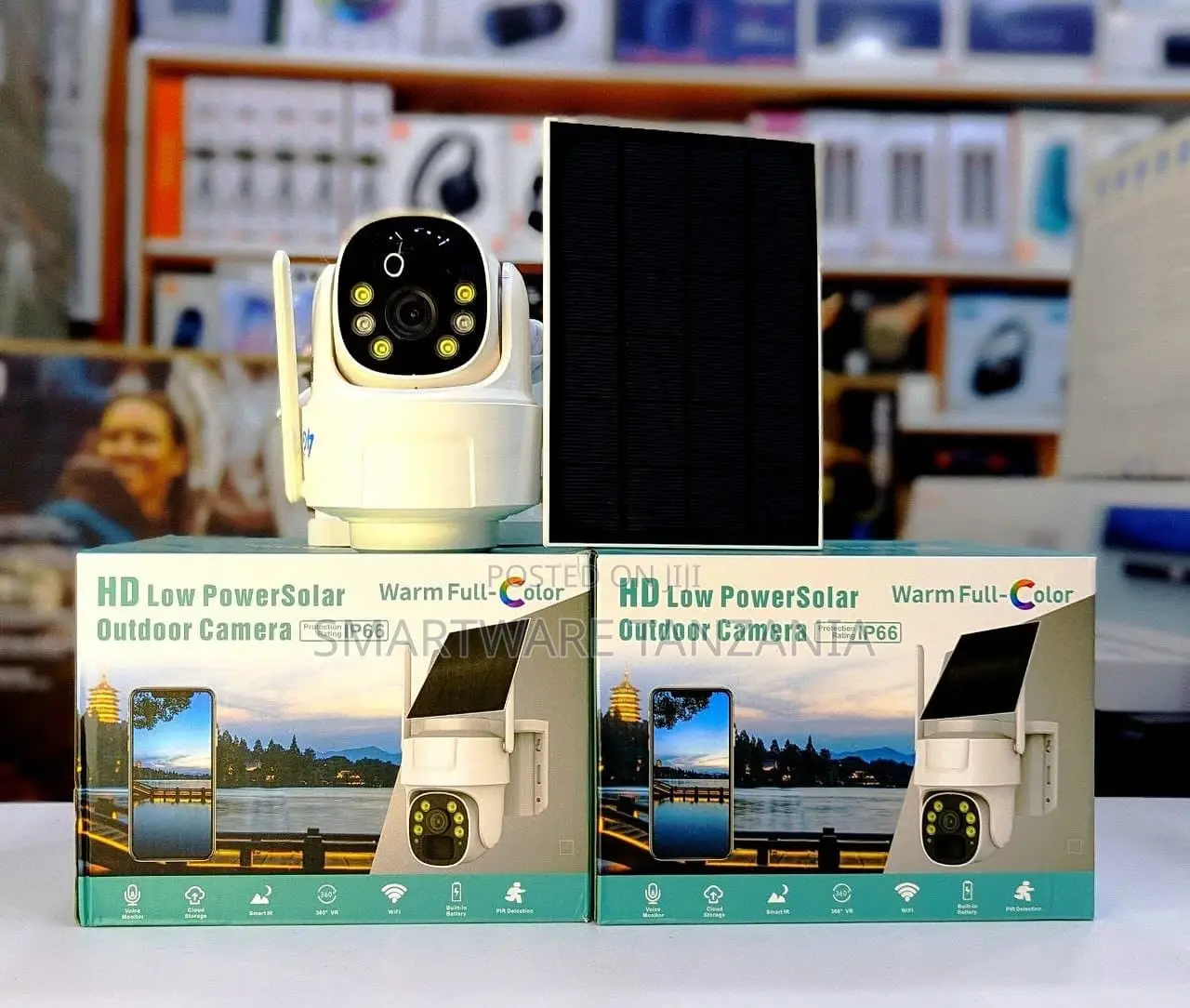 Solar Security Camera For Home, Spotlight Siren/2.4g Wifi