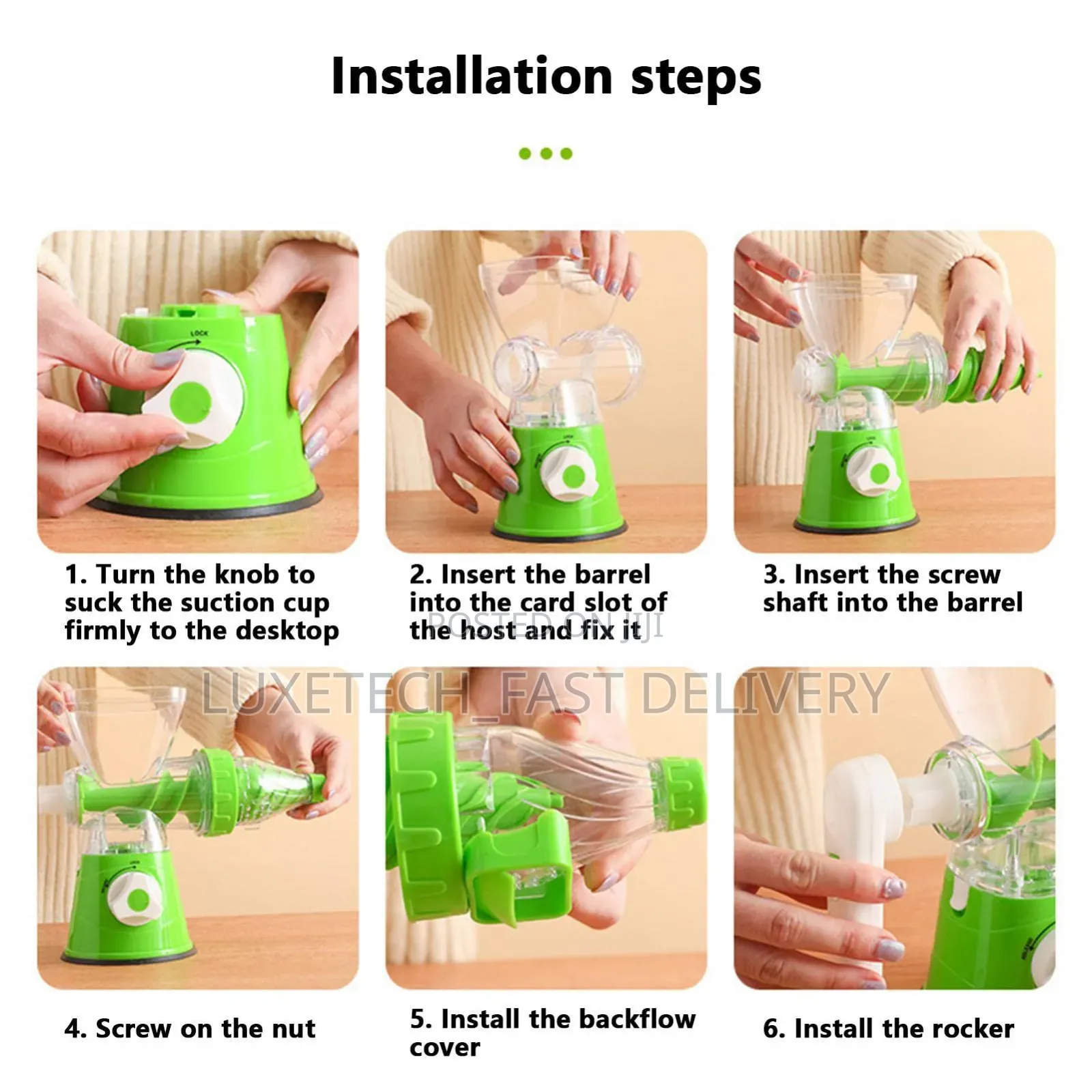Manual Juicer With Handle for Fruits, Vegetables, Ginger
