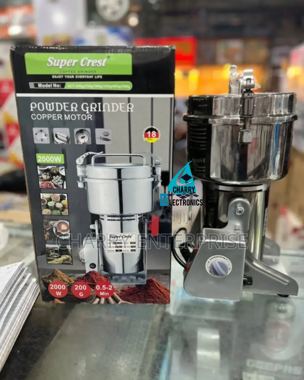 Super Crest Commerial Masala/Powder Grinder 200g/1/4kg 2000w