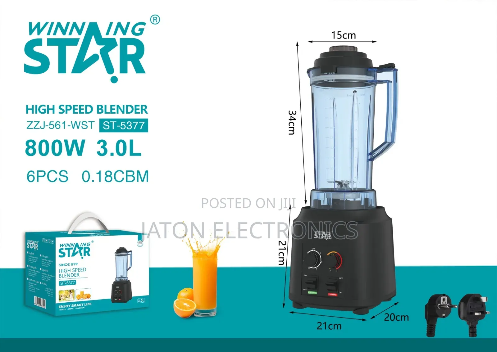 Winningstar Heavy-Duty Blender 3l