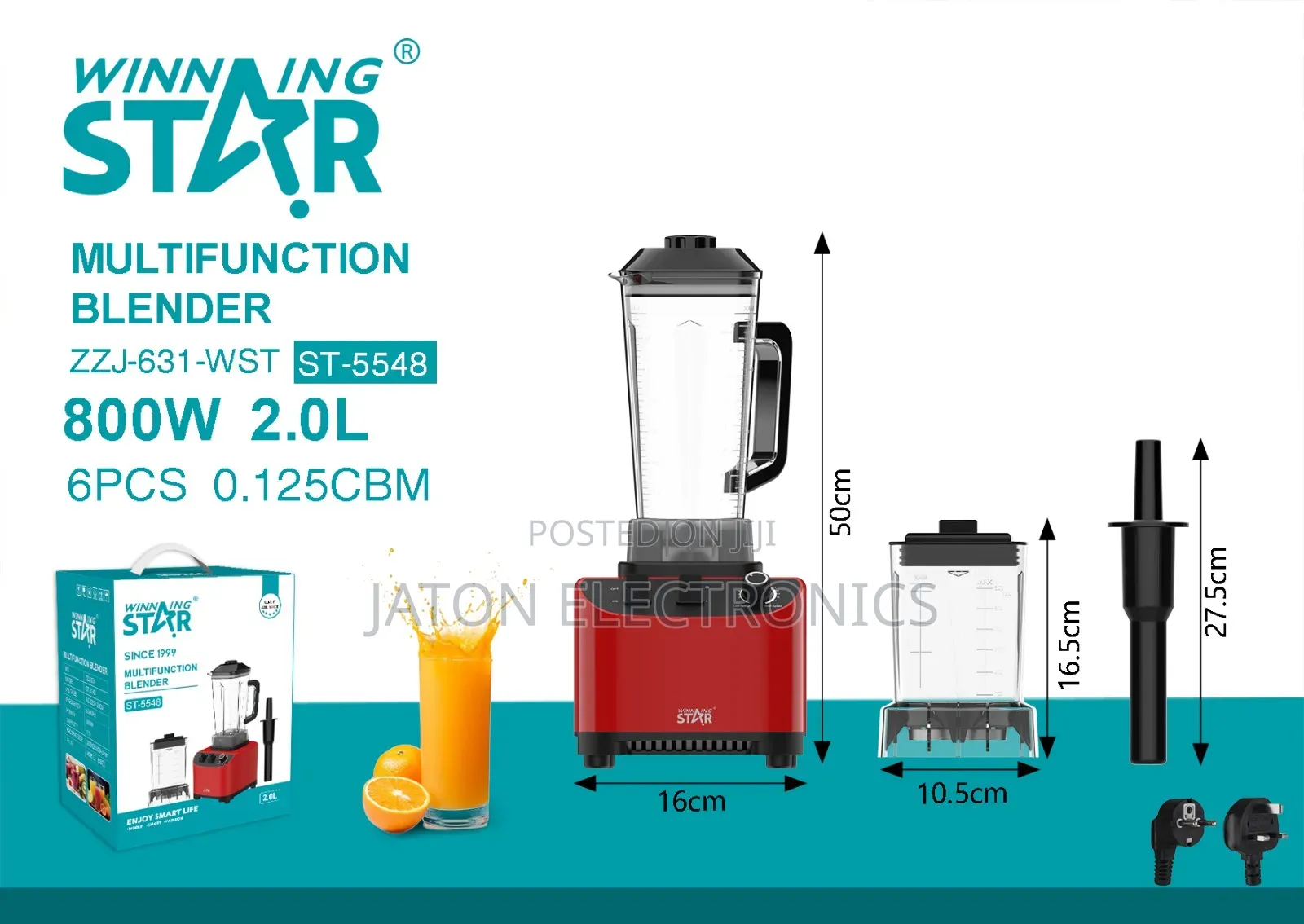 Winning Star Heavy Duty Blender 2in1 2l