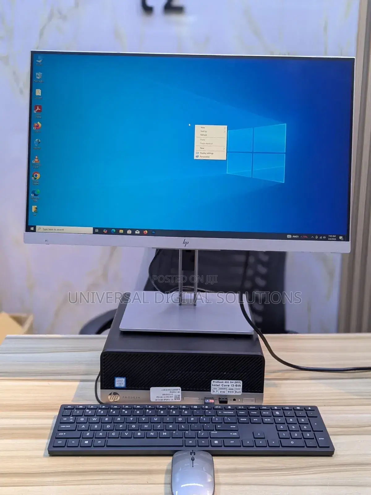 Desktop Computer HP ProDesk 400 G4 8GB Intel Core I3 HDD 500GB